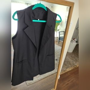 Black Sleeveless Jacket